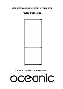 Mode d’emploi Oceanic OCEAFC207W1 Réfrigérateur combiné