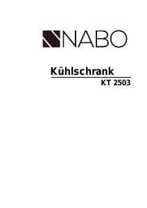Bedienungsanleitung NABO KT 2503 Kühlschrank