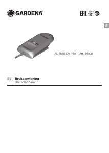 Bruksanvisning Gardena AL 1810 CV P4A Batteriladdare