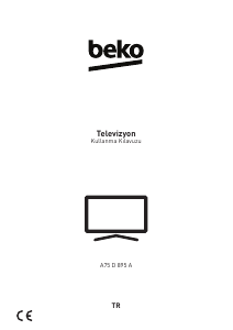 Kullanım kılavuzu BEKO A75 D 895 A LED televizyon