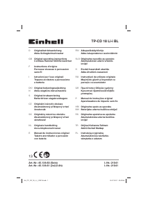 Mode d’emploi Einhell TP-CD 18 Li-i BL Perceuse visseuse