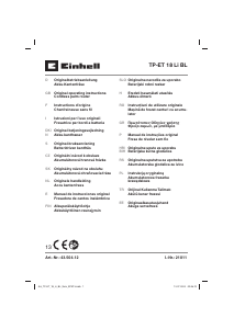 Manuale Einhell TP-ET 18 Li BL Fresatrice verticale