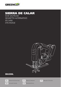 Manual de uso Greencut SRJ200L Sierra de calar