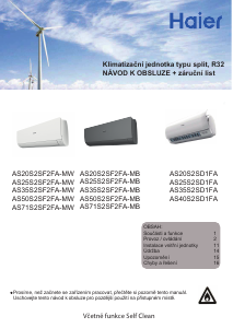 Manuál Haier AS71S2SF2FA-MW Klimatizace