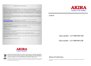 Mode d’emploi Akira LCT-B85TDU22H Téléviseur LCD