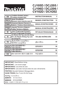 Manual de uso Makita CJ105D Chaqueta