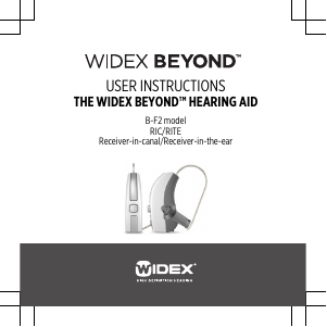 Manual Widex Beyond B-F2 Hearing Aid