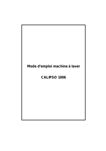 Mode d’emploi Westwood Calipso 1006 Lave-linge
