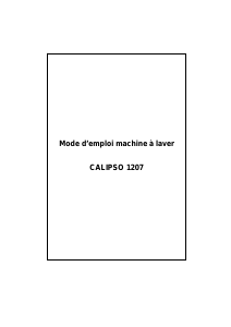 Mode d’emploi Westwood Calipso 1207 Lave-linge