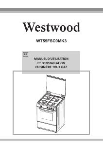 Mode d’emploi Westwood WT55FSC9MK3 Cuisinière