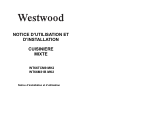 Mode d’emploi Westwood WT66M31BMK2 Cuisinière