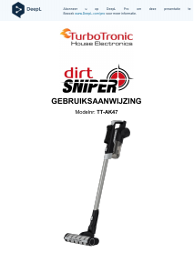 Handleiding TurboTronic TT-AK47 Dirt Sniper Stofzuiger