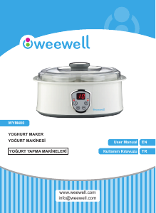 Manual Weewell WYM400 Yoghurt Maker
