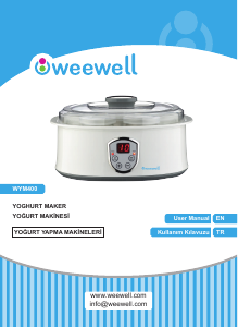 Handleiding Weewell WYM400 Yoghurtmaker