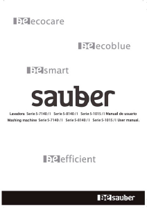 Handleiding Sauber SERIE 5-1015 Wasmachine