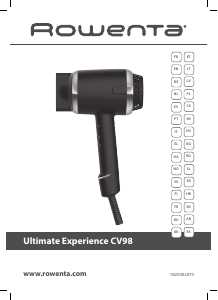 Manual Rowenta CV9820F0 Ultimate Experience Hair Dryer
