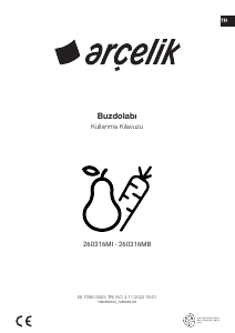 Kullanım kılavuzu Arçelik 260316 MB Donduruculu buzdolabı