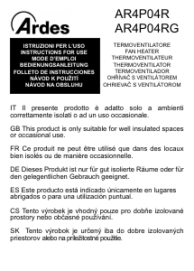Manual de uso Ardes AR4P04R Ventilador