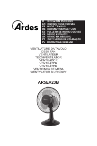 Manual Ardes AR5EA23B Ventilador