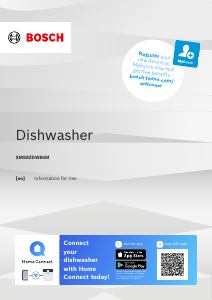 Manual Bosch SMS8ZDW86M Dishwasher