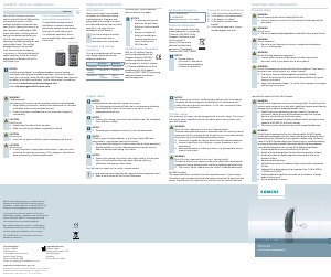 Manual Siemens Octiv R+ Hearing Aid