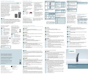 Manual Siemens Octiv SP+ Hearing Aid