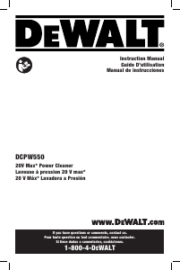 Mode d’emploi DeWalt DCPW550B Nettoyeur haute pression