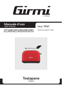 Manual Girmi TP5702 Toaster