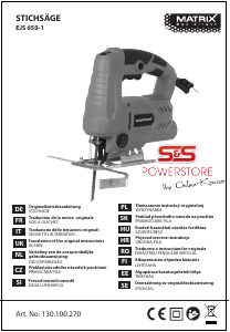 Bedienungsanleitung Matrix EJS 650-1 Stichsäge