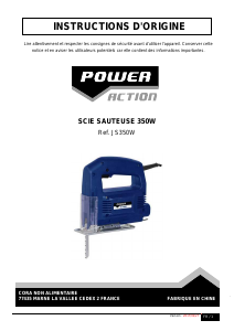 Mode d’emploi Power Action JS350W Scie sauteuse