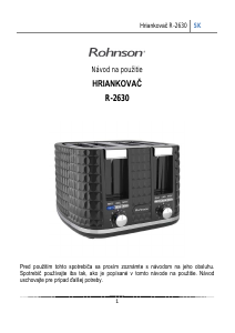 Návod Rohnson R-2630 Toastovač