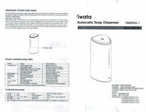 Handleiding Iwata CM23SD-7 Zeepdispenser