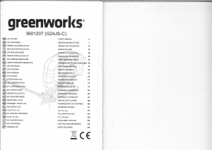 Manuál Greenworks G24JS-C Vykružovačka