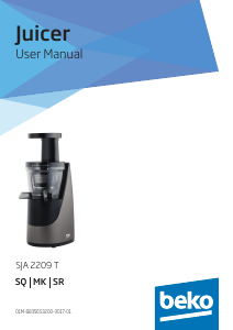 Прирачник BEKO SJA 2209 T Соковник