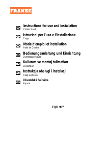Kullanım kılavuzu Franke FQD 907 Davlumbaz