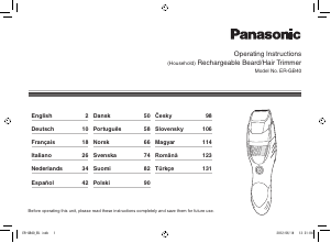 Brugsanvisning Panasonic ER-GB40 Skægtrimmer