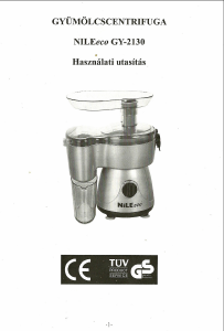 Használati útmutató NILE NILEeco GY-2130 Gyümölcscentrifuga