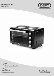 Handleiding Defy MOH2330BL Oven
