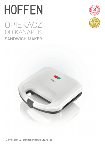 Instrukcja Hoffen SM-2108-B Kontakt grill