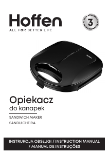 Manual Hoffen SM-3026-B Contact Grill