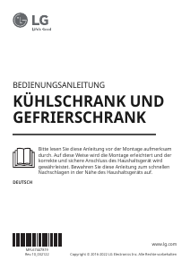 Bedienungsanleitung LG GSJ461DIDZ Kühl-gefrierkombination