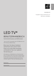 Bedienungsanleitung LG 65QNED916QE LED fernseher