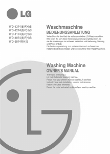 Manual LG WD-1074FBF Washing Machine