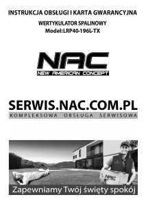 Instrukcja NAC LRP40-196L-TX Wertykulator