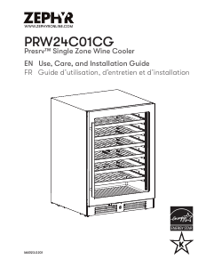 Manual Zephyr PRW24C01CG Wine Cabinet