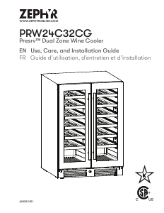 Handleiding Zephyr PRW24C32CG Wijnklimaatkast