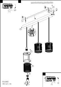 Bruksanvisning Eglo 43605 Lampa