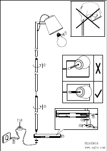 Bruksanvisning Eglo 43614 Lampa