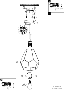 Bruksanvisning Eglo 43643 Lampa