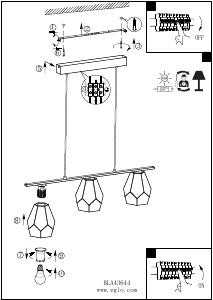 Bruksanvisning Eglo 43644 Lampa